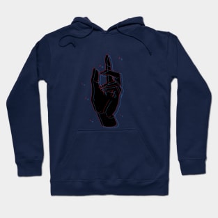 1 Moment Occult Hand in Black Hoodie